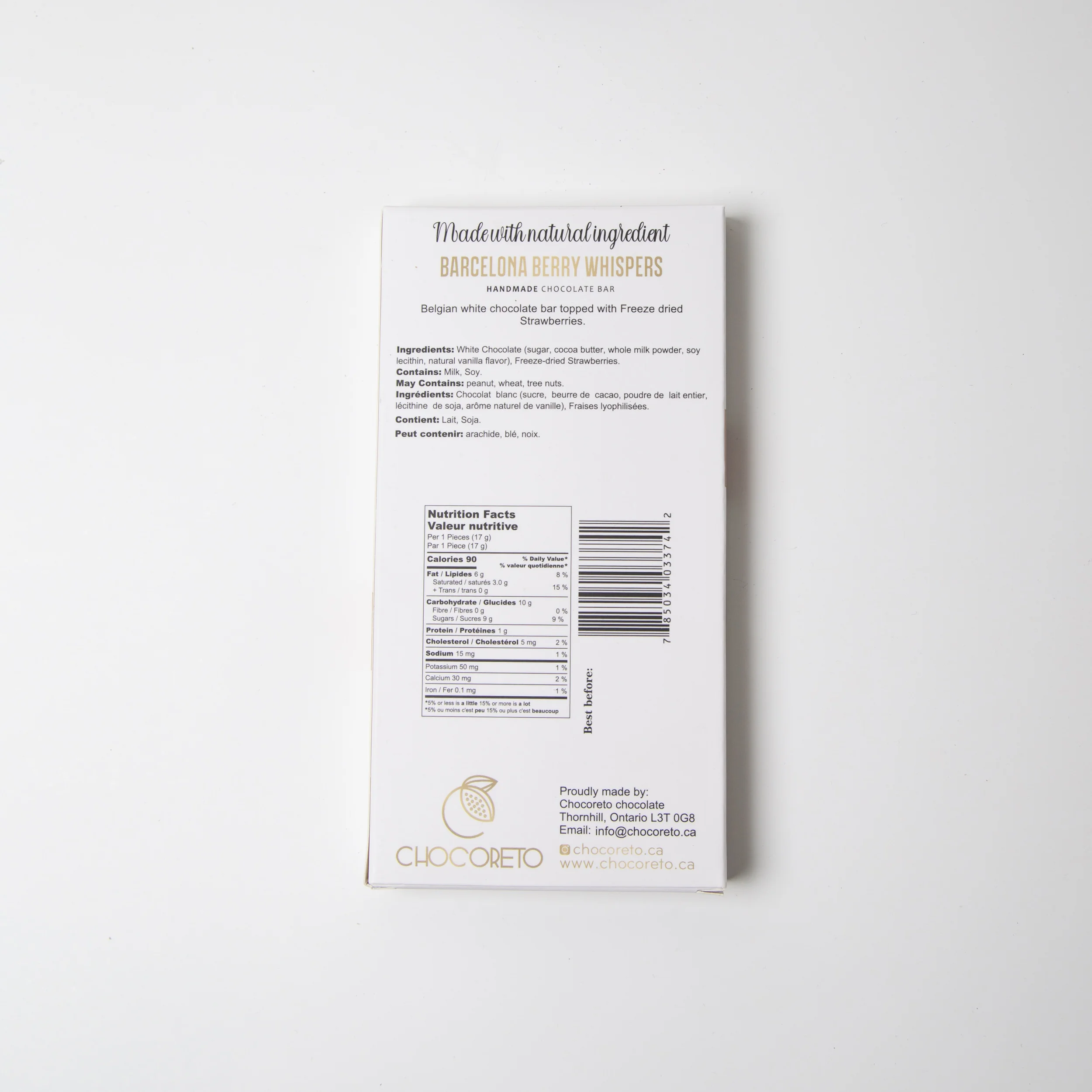 Barcelona Berry Whispers Chocolate Bar - Image 3