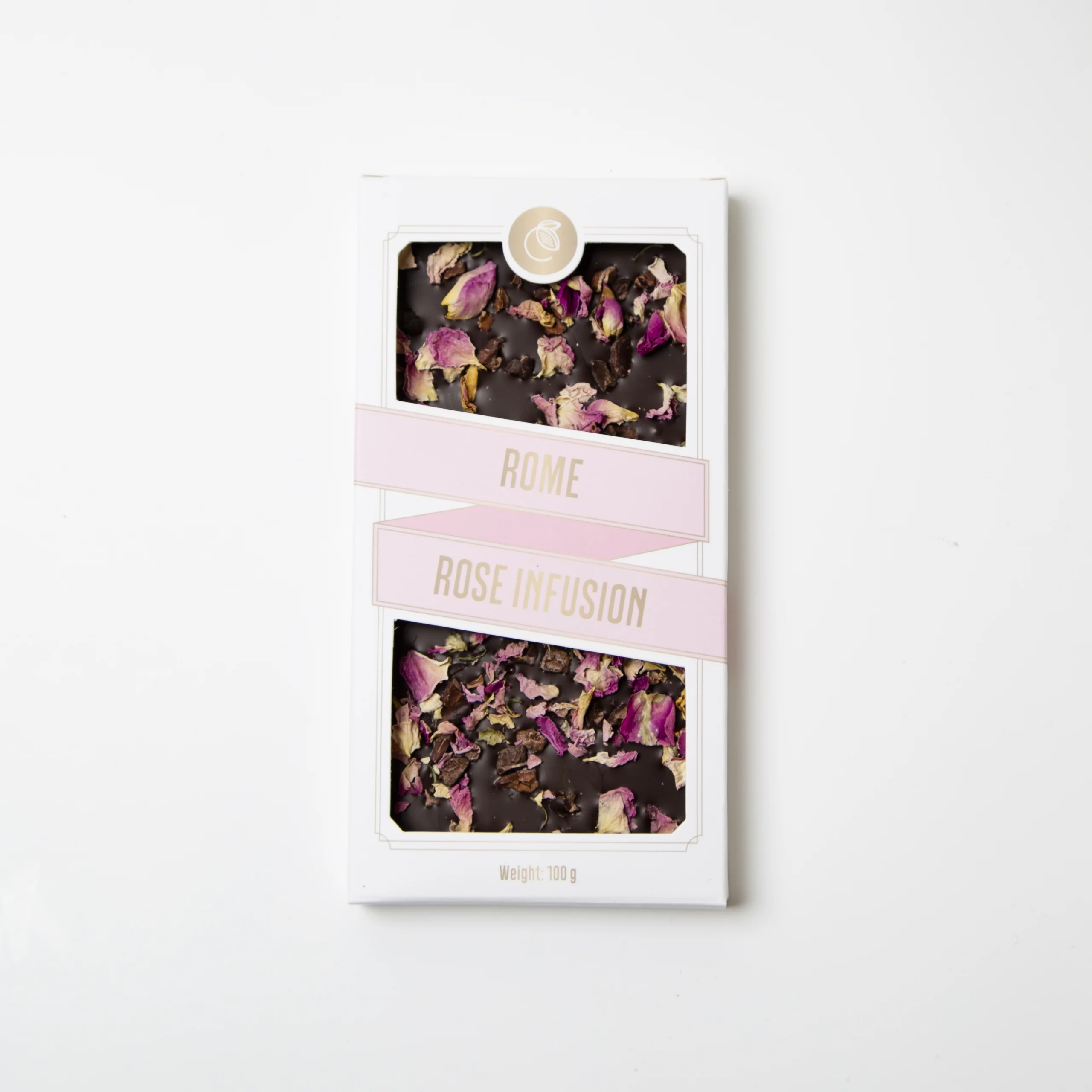 Rome Rose Infusion Chocolate Bar 1 Rome Rose Infusion Chocolate Bar